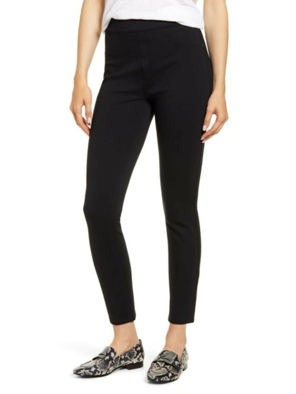 SPANX 20202R The Perfect Black Ponte Skinny Ankle Pant 4-Pocket Size Small